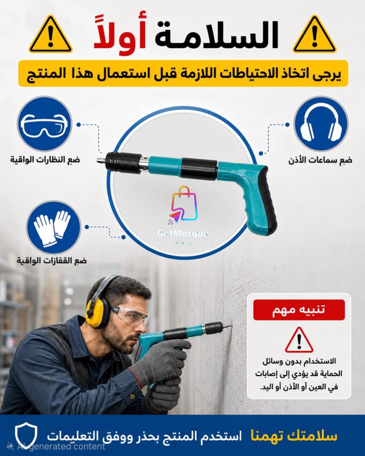 مسدس تثبيت المسامير مع 120 مسمار